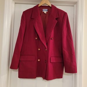 Vintage Pendelton Red Wool Blazer size 14